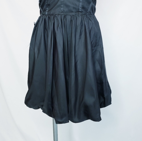 NWT Bebe Sleeveless Bubble Hem Cocktail Party Dress Black - Picture 3 of 13